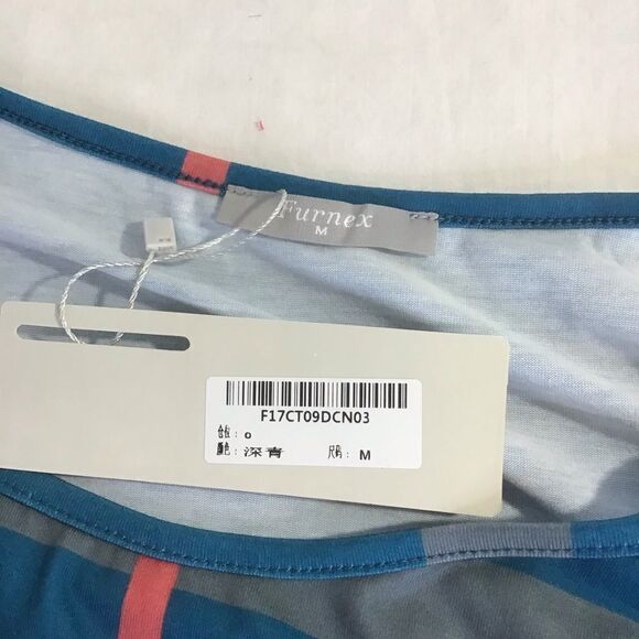 Furnex Long Sleeve Tunic, Loose Top Striped Shirt - Picture 4 of 7